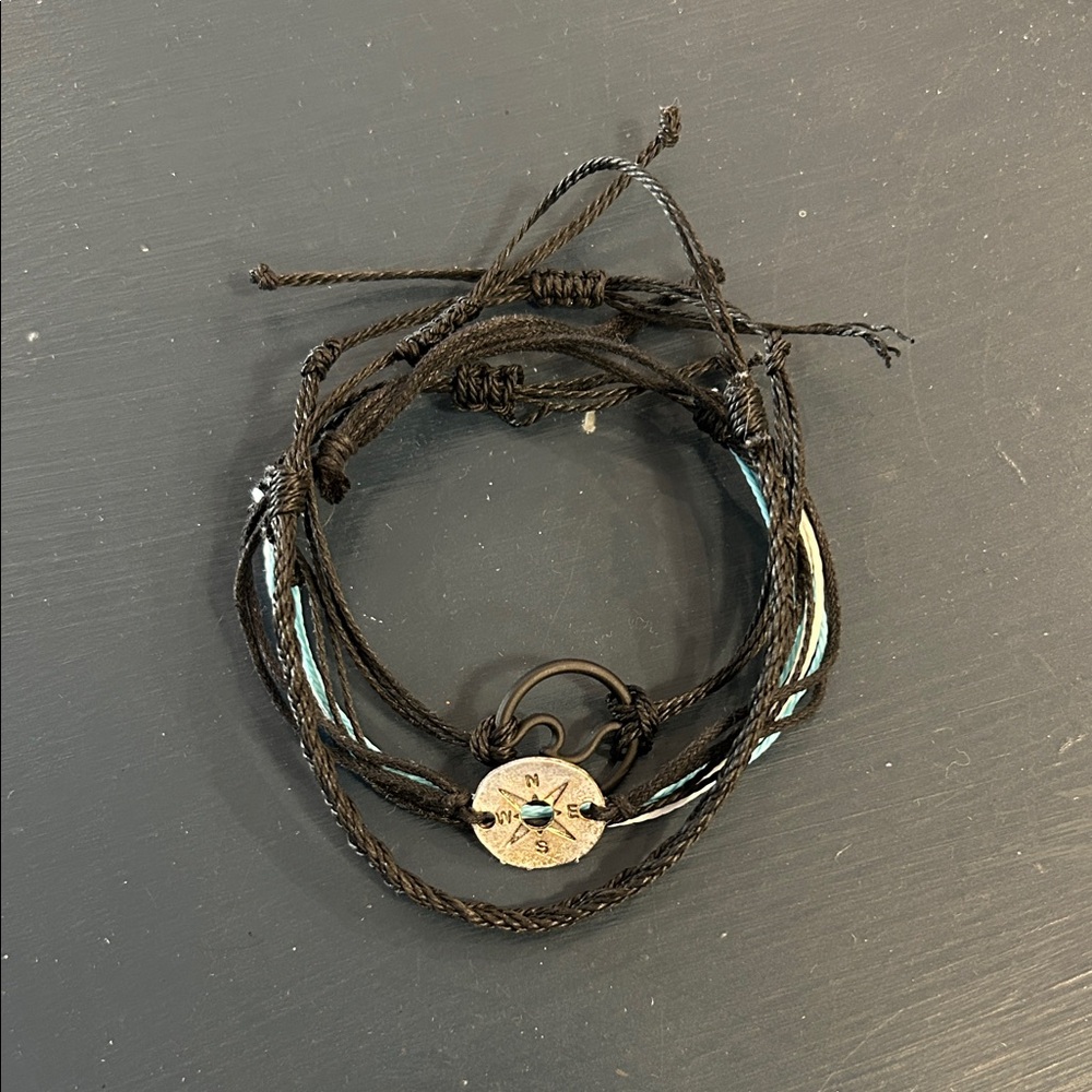 Amazon Essentials Black and Gold Nautical Bracelet